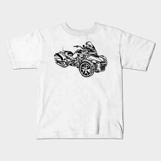 Can Am Spyder F3T Kids T-Shirt by Kopirin